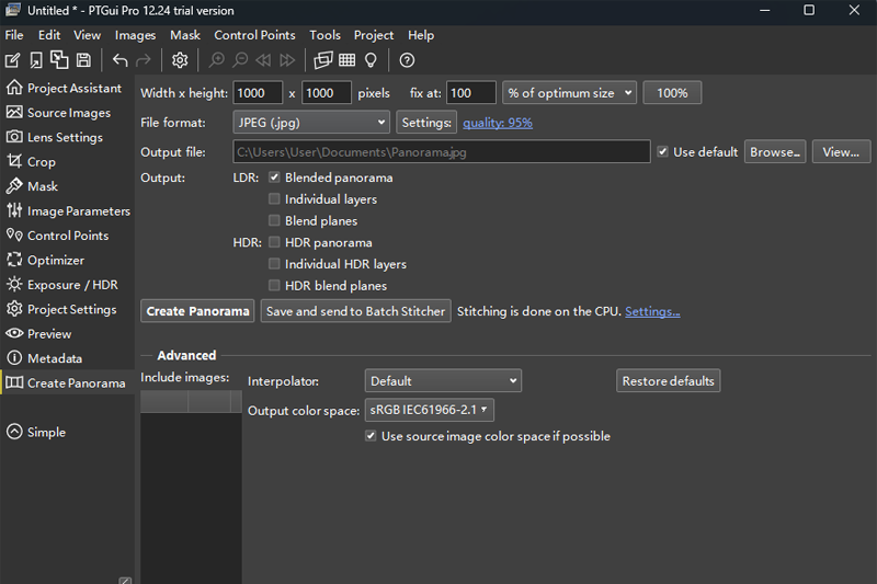 PTGui Proͼ2